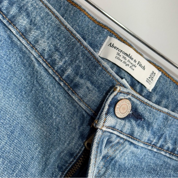 Abercrombie & Fitch The '90s Straight Ultra High Rise Curve Love Jeans 35 20 S - Picture 12 of 16